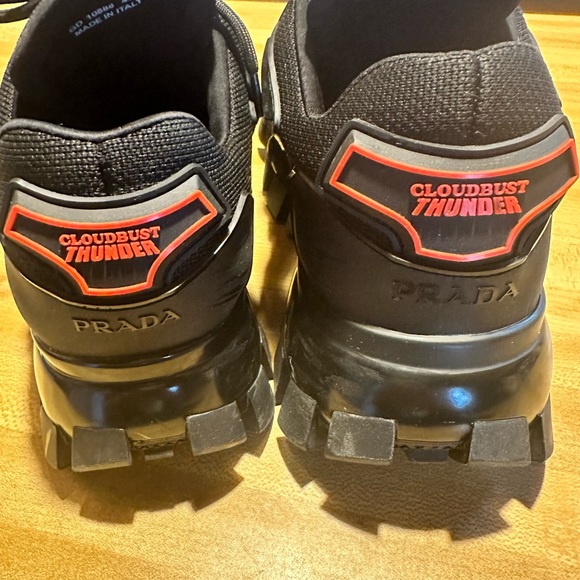 Prada Cloudbust Thunder Technical Fabric sneakers Black Size 40 Women size 10 US - Picture 2 of 15